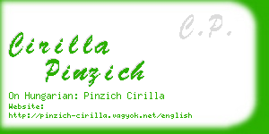 cirilla pinzich business card